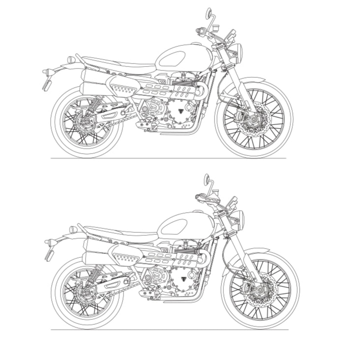 TRIUMPH SCRAMBLER 1200XC 2021+ Full Manual Set – SERVICE MANUAL and User Handbook