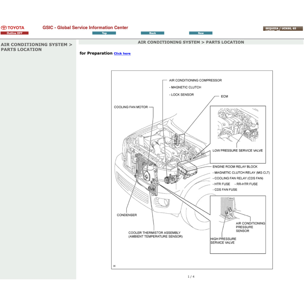TOYOTA SEQUOIA UCK60/65 2008-2022 Full Manual Set – ONLINE Repair & Maintenance Manual