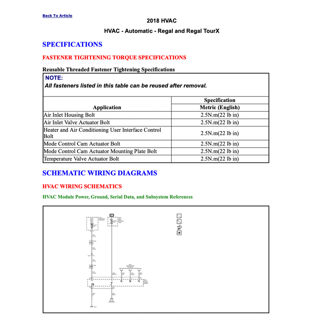 BUICK REGAL 2018-2020 Full Manual Set – Repair & Maintenance Manual