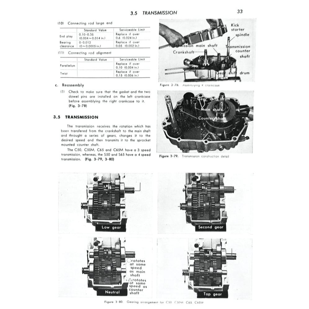HONDA CUB50-65 C50 C65 1966-1980 Full Manual Set – Repair & Maintenance Manual and Spare Parts Catalog and User Handbook
