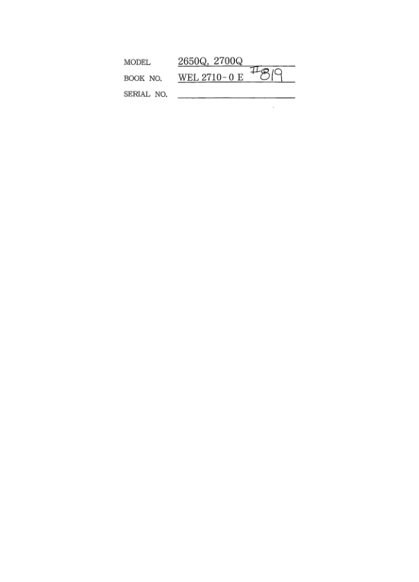 Linkbelt 2650Q, 2650Q2, 2700Q, 2700Q2 Quantum Excavator Service Repair Manual Workshop Guide