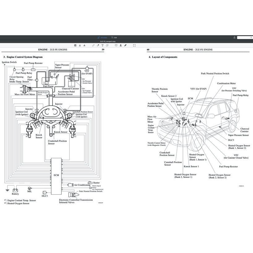 TOYOTA ENGINE 2UZ-FE 4.7L Full Manual Set – SERVICE REPAIR WORKSHOP MANUAL