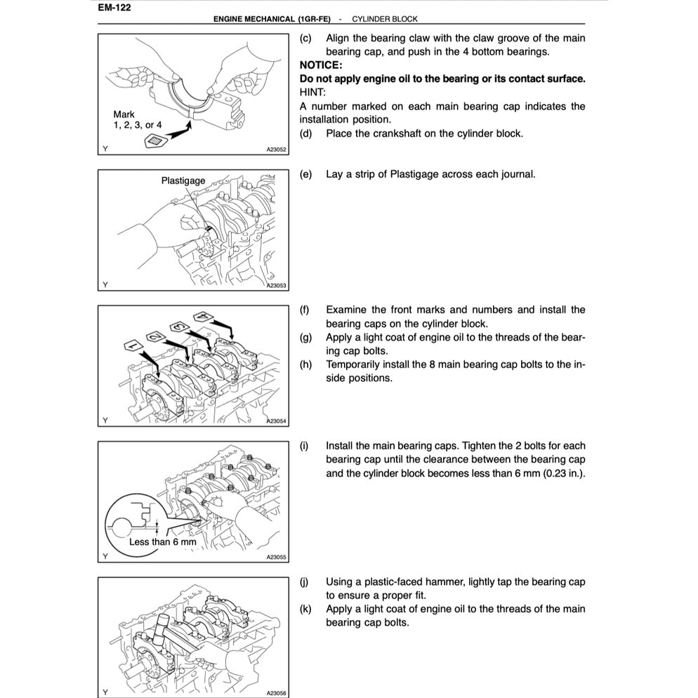 TOYOTA ENGINE 1GR-FE VVT-I Full Manual Set – SERVICE REPAIR WORKSHOP MANUAL