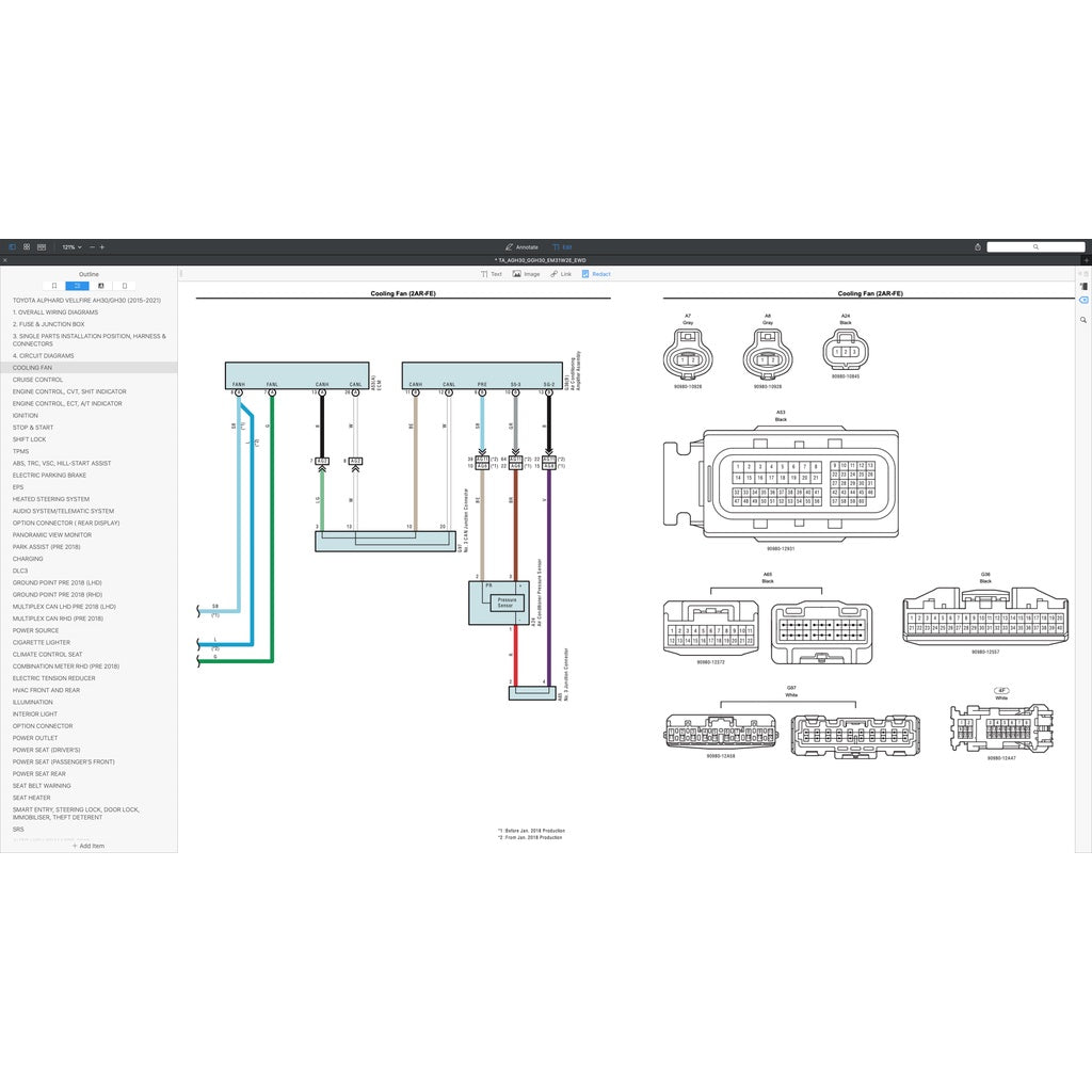 TOYOTA ALPHARD / VELLFIRE AGH30 / GGH30 2015-2021 Full Manual Set – WIRING DIAGRAMS