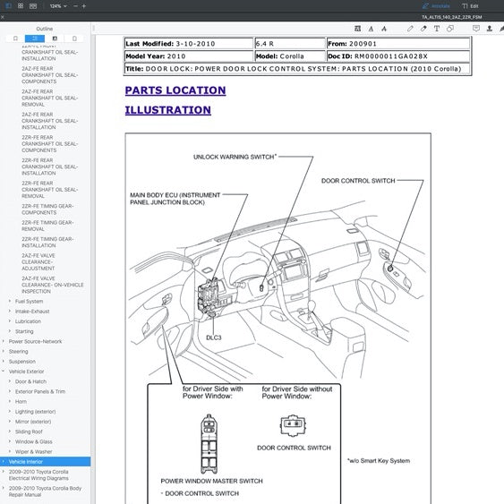 TOYOTA COROLLA ALTIS E140/150 2007-2012 Full Manual Set – Repair & Maintenance Manual