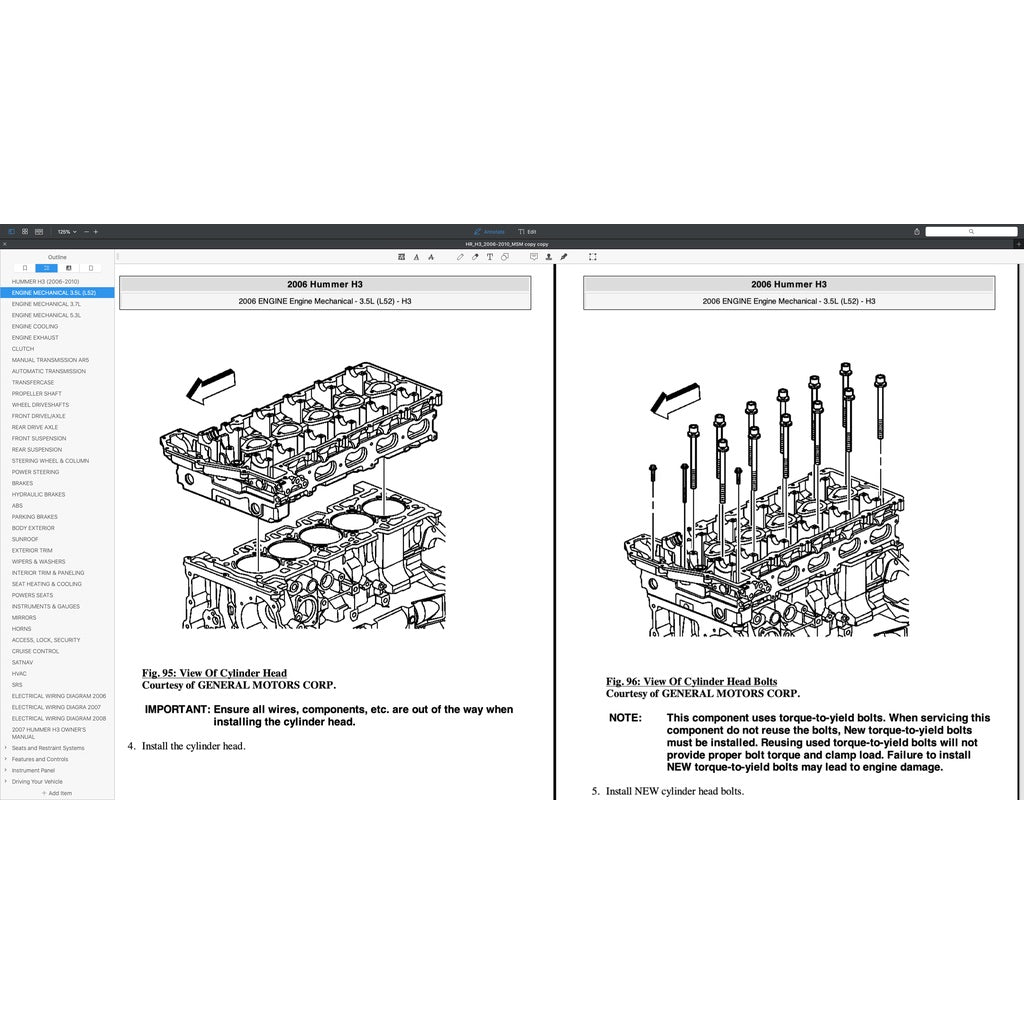 HUMMER H3 2006-2010 Full Manual Set – Repair & Maintenance Manual