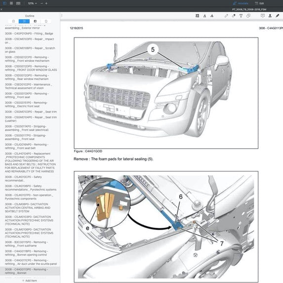 PEUGEOT 3008 T8 2008-2016 Full Manual Set – Repair & Maintenance Manual