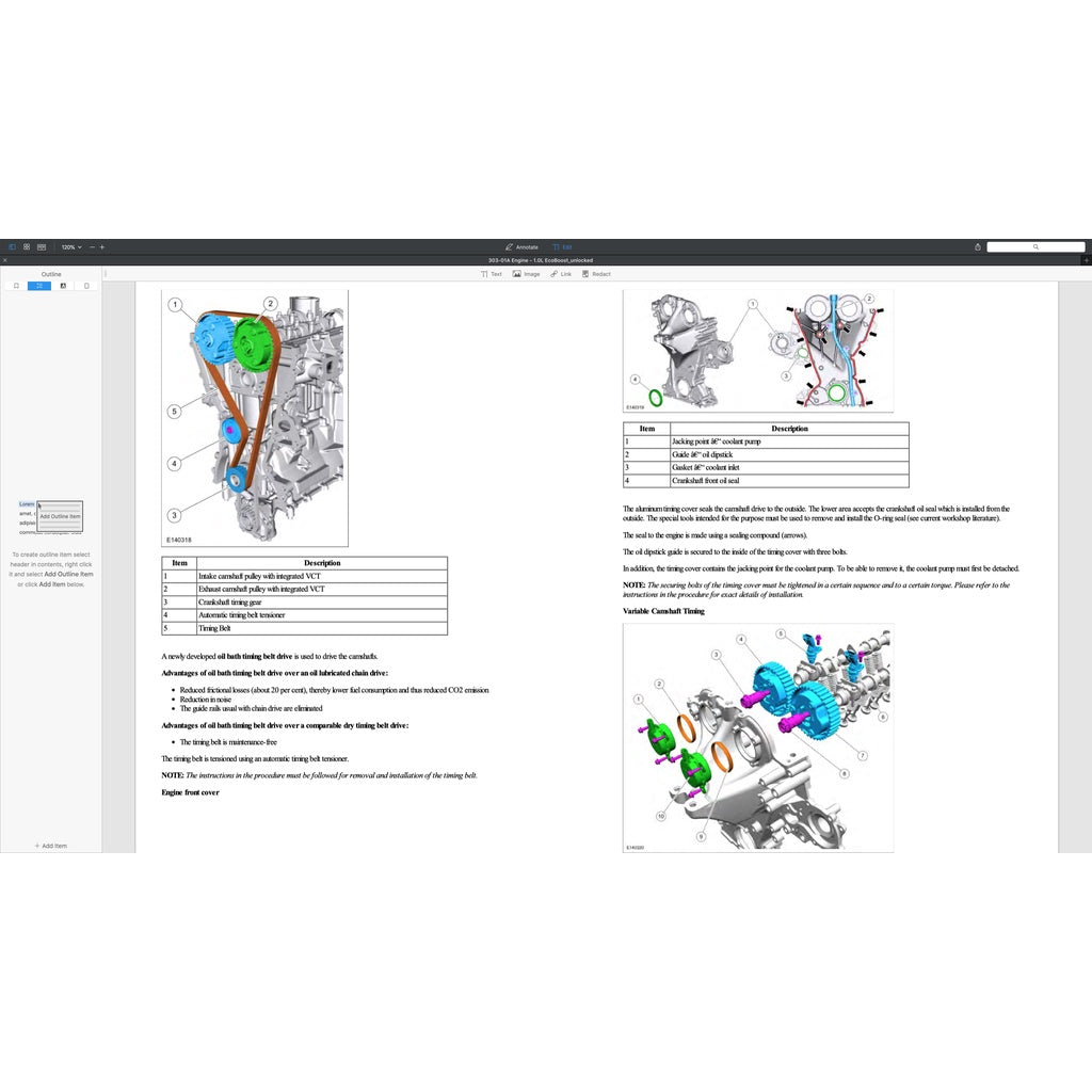 FORD ECOSPORT B515 2013-2021 Full Manual Set – Repair & Maintenance Manual