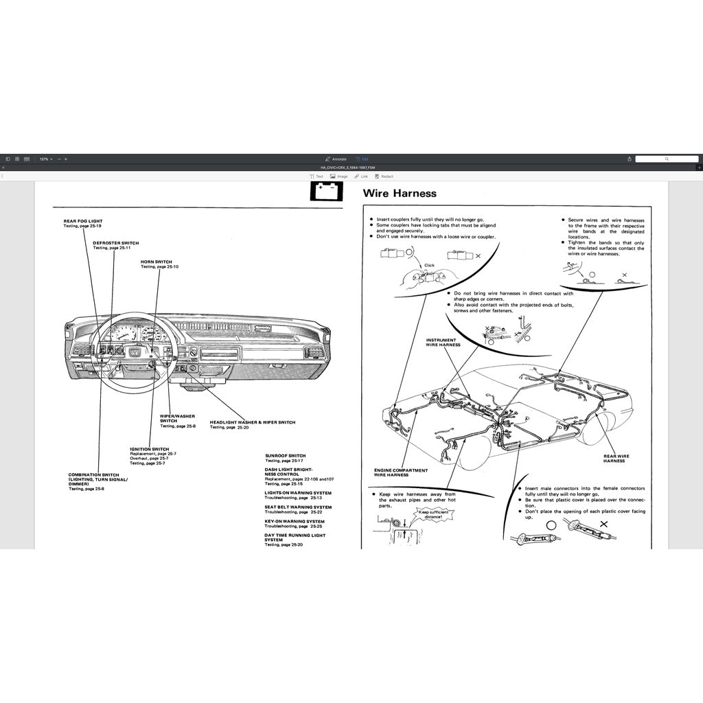 HONDA CIVIC 3 1984-1987 Full Manual Set – Repair & Maintenance Manual
