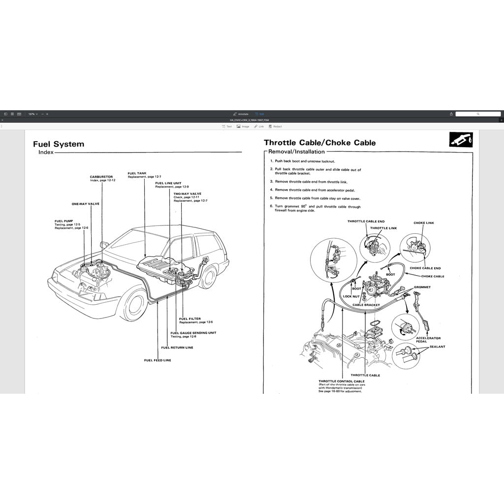 HONDA CIVIC 3 1984-1987 Full Manual Set – Repair & Maintenance Manual
