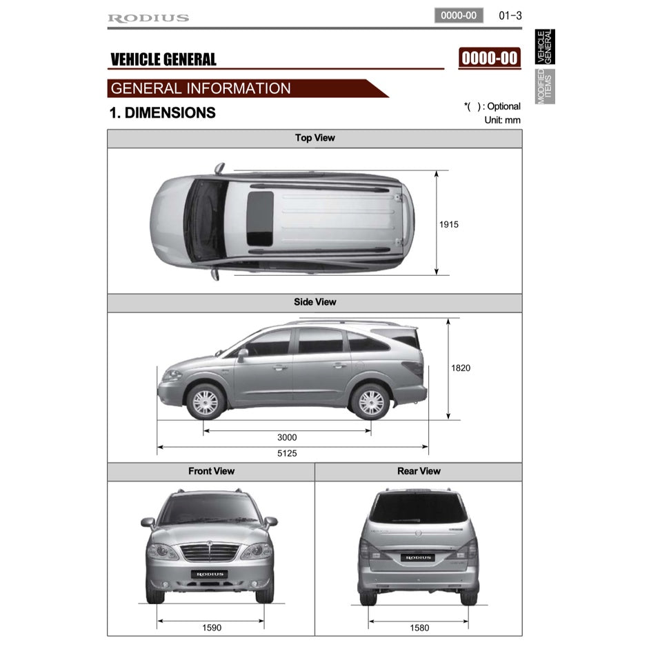 SSANGYONG RODIUS/STAVIC 2004-2013 Full Manual Set – Repair & Maintenance Manual
