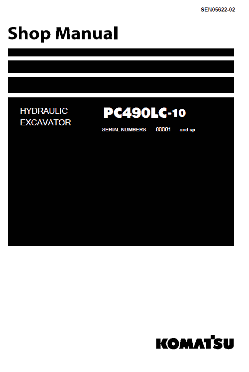 Komatsu PC490LC-10 Excavator Service Manual Workshop Guide