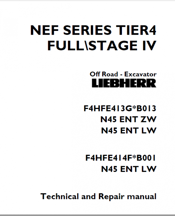 Liebherr D924 A7-04, D924 A7-14 Engine Service Manual