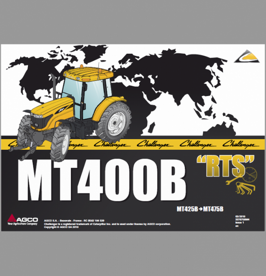 Challenger MT465B, MT475B Tractor Service Manual Workshop Guide