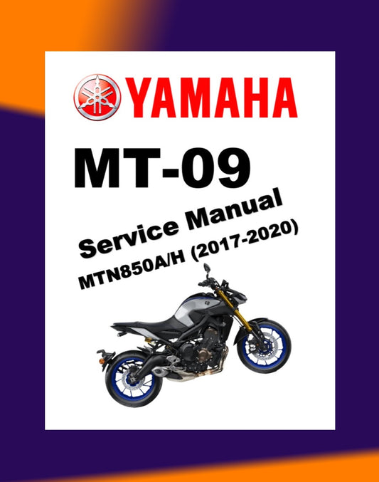 YAMAHA MT-09 MT09 2017-2020 Full Manual Set – Repair & Maintenance Manual and Spare Parts Catalog and User Handbook