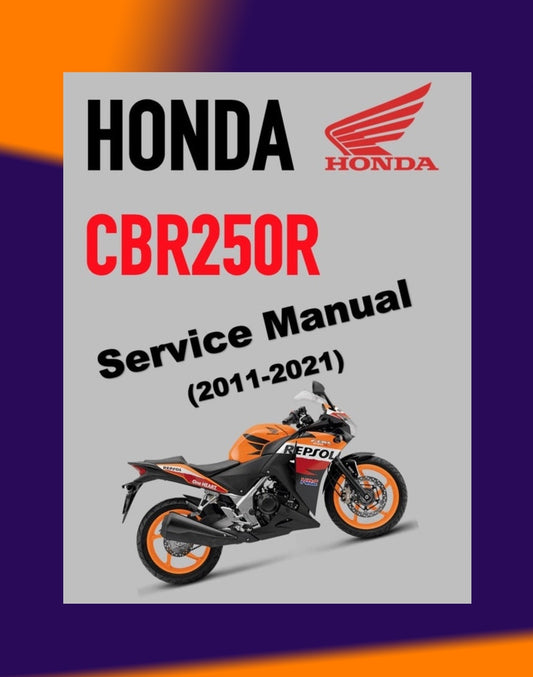 HONDA CBR 250 R 2011-2021 Full Manual Set – Repair & Maintenance Manual and Spare Parts Catalog and User Handbook / CBR250R