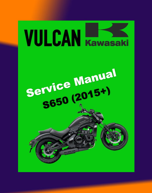 KAWASAKI VULCAN S650 2015+ Full Manual Set – Repair & Maintenance Manual and Spare Parts Catalog and User Handbook