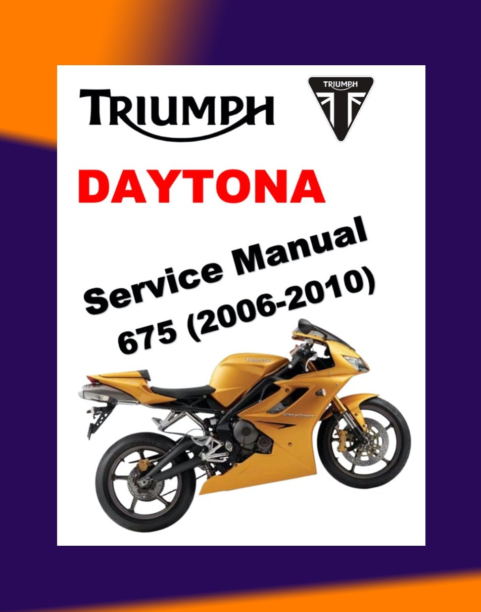 TRIUMPH DAYTONA 675 2006-2010 Full Manual Set – Repair & Maintenance Manual and User Handbook