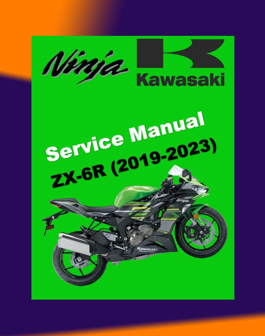 KAWASAKI NINJA ZX-6R 2019-2023 Full Manual Set – Repair & Maintenance Manual and User Handbook