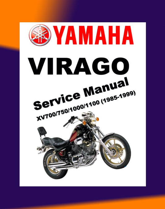 YAMAHA VIRAGO XV 700/750/1000/1100 1985-1999 Full Manual Set – Repair & Maintenance Manual and User Handbook