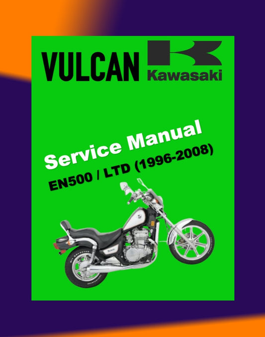KAWASAKI VULCAN EN500 / LTD 1996-2008 Full Manual Set – Repair & Maintenance Manual