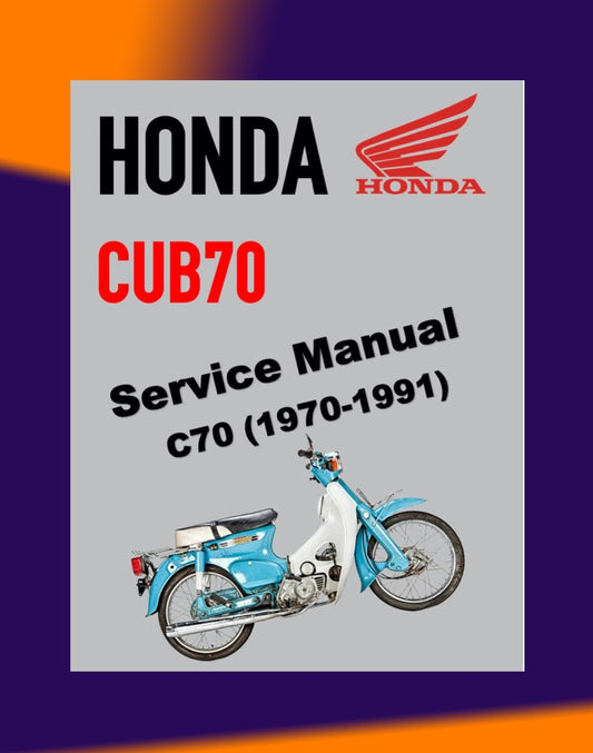 HONDA CUB70 C70 1970-1991 Full Manual Set – Repair & Maintenance Manual and Spare Parts Catalog and User Handbook