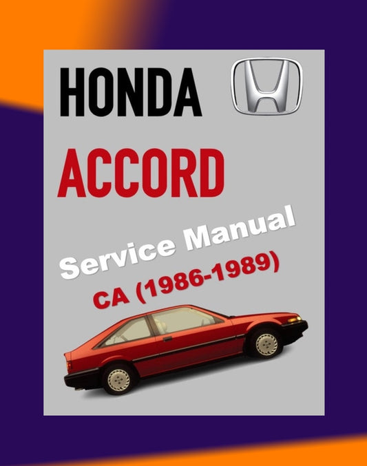 HONDA ACCORD 3 CA 1986-1989 Full Manual Set – Repair & Maintenance Manual