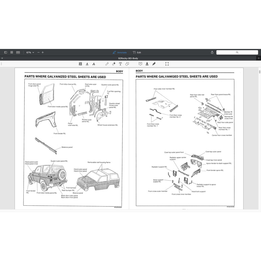 DAIHATSU FEROZA ROCKY F300 1990-2002 Full Manual Set – Repair & Maintenance Manual