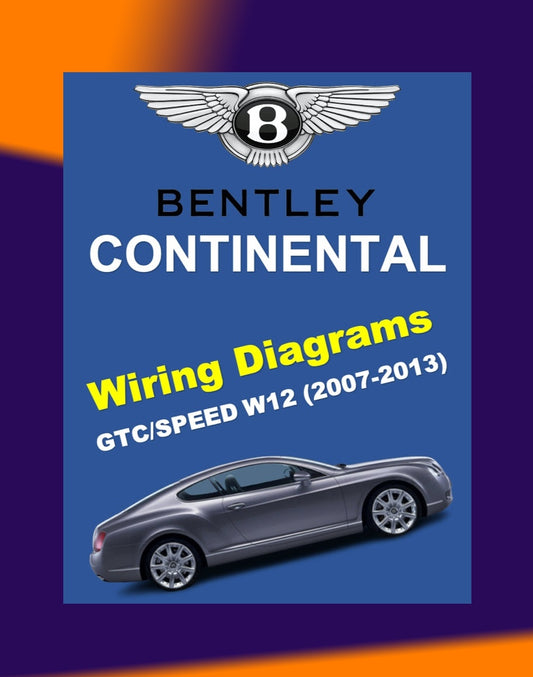 BENTLEY CONTINENTAL GTC/SPEED W12 2007-2013 Full Manual Set – ELECTRICAL WIRING DIAGRAMS