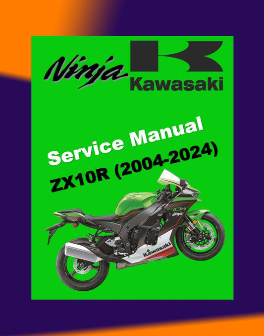KAWASAKI ZX10R NINJA 2004-2024 Full Manual Set – Repair & Maintenance Manual and Spare Parts Catalog and User Handbook