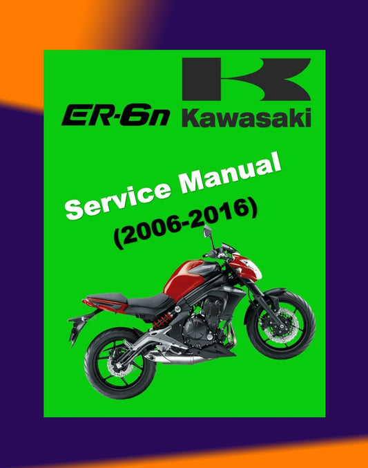 KAWASAKI ER-6n ER6n 2006-2016 Full Manual Set – Repair & Maintenance Manual and Spare Parts Catalog and User Handbook
