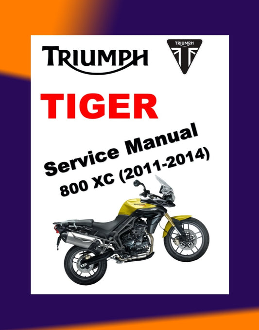 TRIUMPH TIGER 800 XC 2011-2014 Full Manual Set – Repair & Maintenance Manual and User Handbook