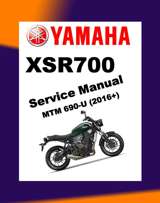 YAMAHA XSR700 XSR 700 2016+ Full Manual Set – Repair & Maintenance Manual and User Handbook