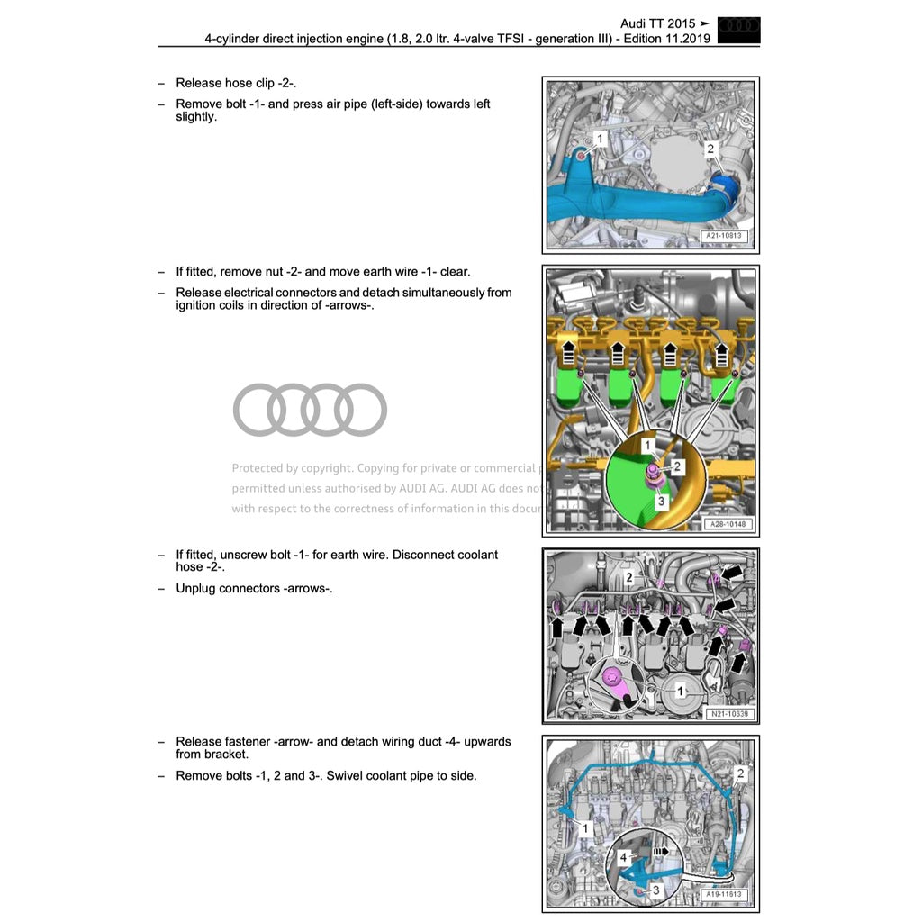AUDI TT MK3 2015-2023 Full Manual Set – Repair & Maintenance Manual