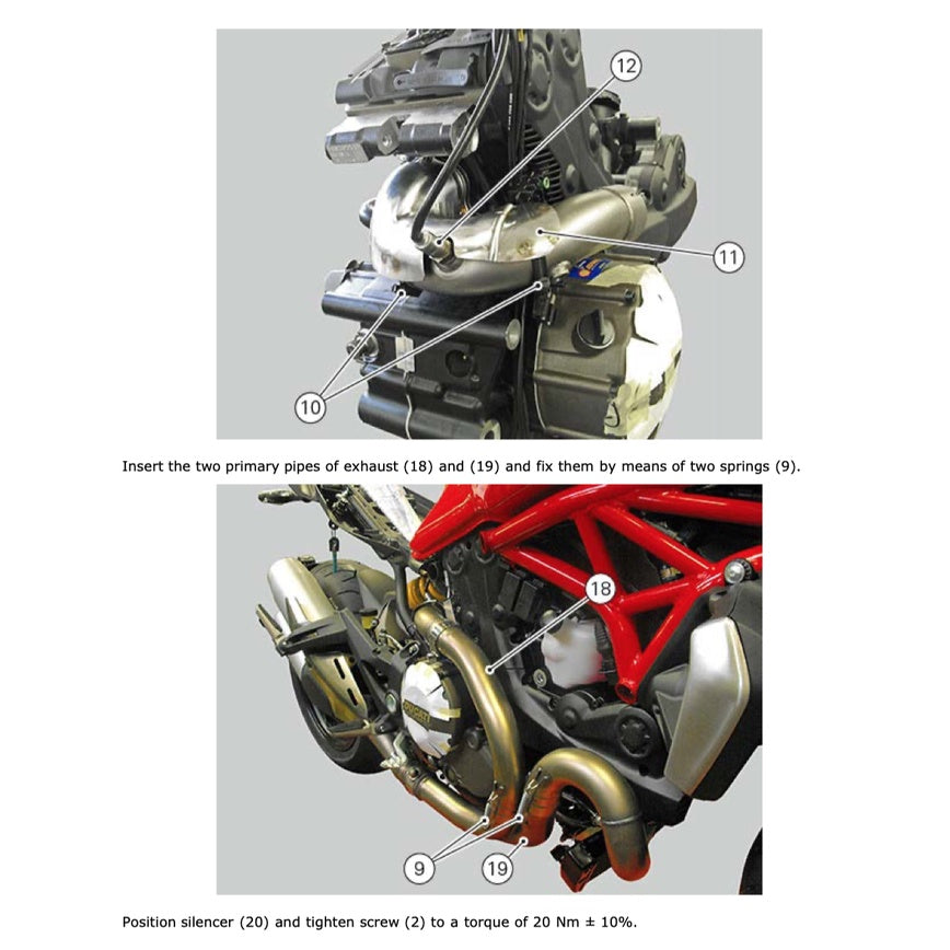 DUCATI MONSTER 1200 2014-2016 Full Manual Set – Repair & Maintenance Manual and Spare Parts Catalog and User Handbook