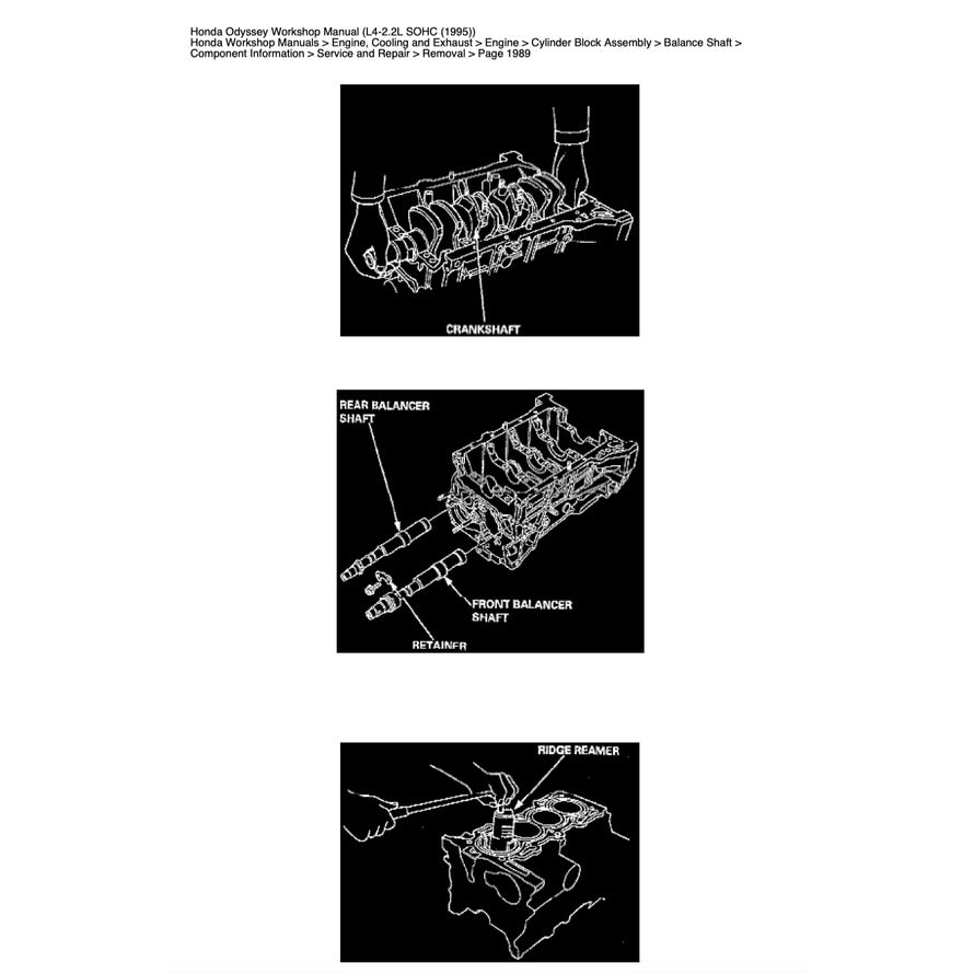 HONDA ODYSSEY RA 1/2/3/4/5 1994-1999 Full Manual Set – Repair & Maintenance Manual