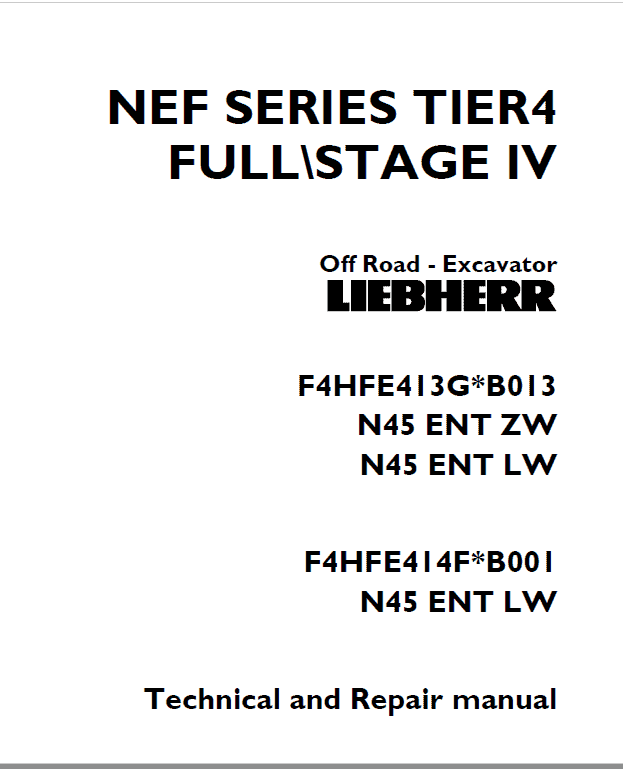 Liebherr D924 A7-04, D924 A7-14 Engine Service Manual