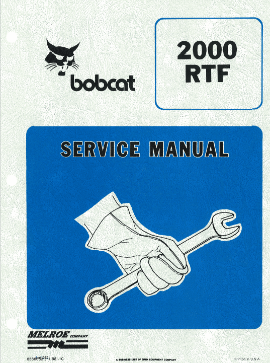 Bobcat 2000 Loader Service Manual Workshop Guide