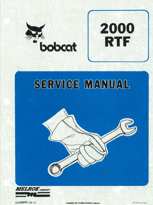 Bobcat 2000 Loader Service Manual Workshop Guide