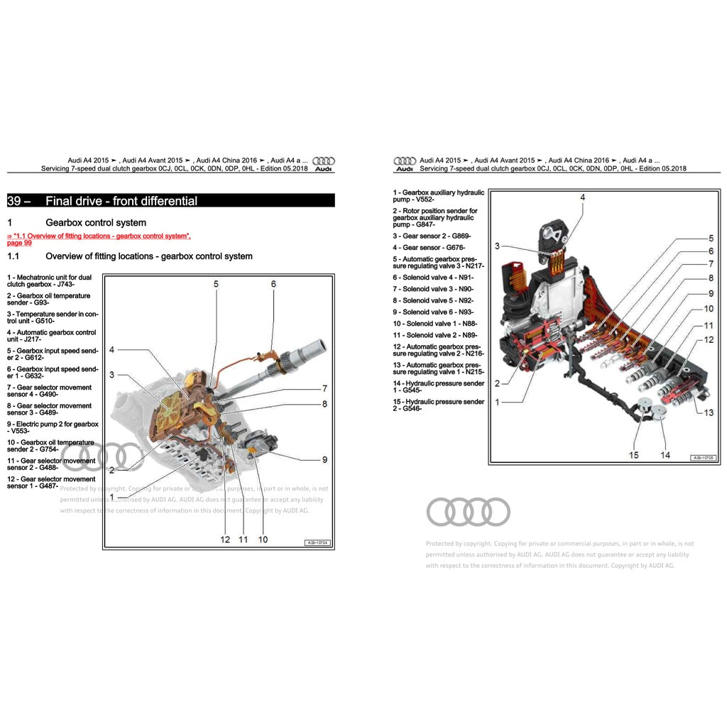 AUDI A4 B9 2016-2024 Full Manual Set – Repair & Maintenance Manual