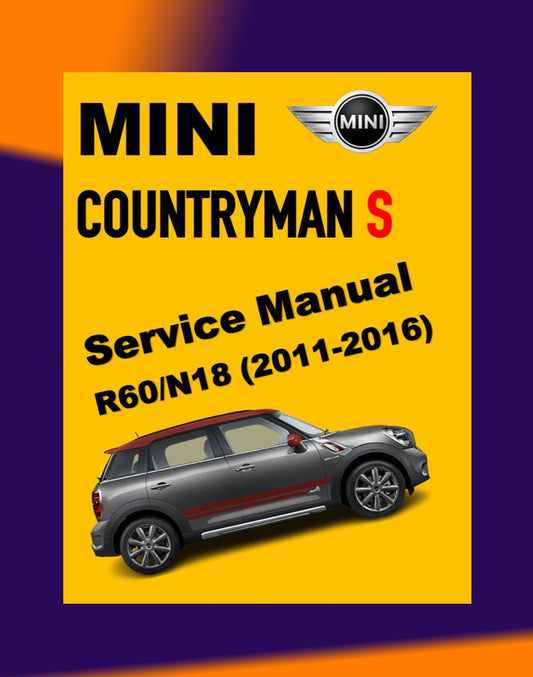MINI COUNTRYMAN COOPER S R60 / N18 2010-2016 Full Manual Set – Repair & Maintenance Manual