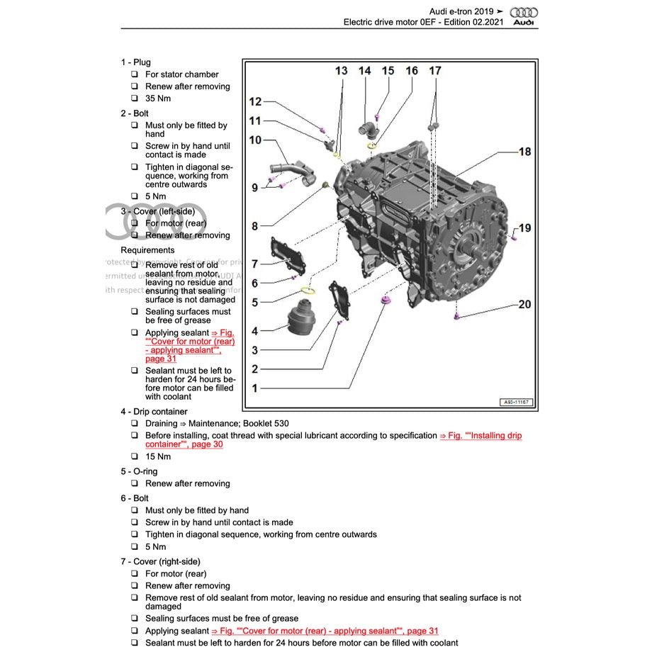 AUDI e-tron EV 2019+ Full Manual Set – Repair & Maintenance Manual