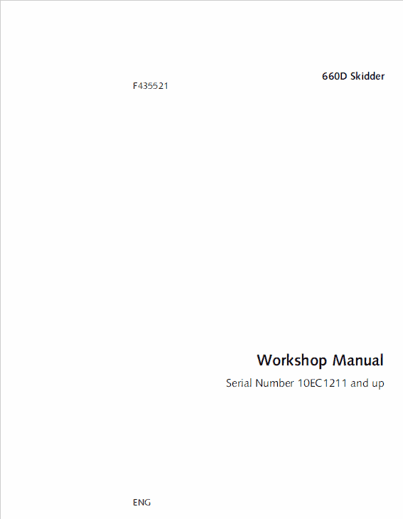 John Deere 660D Skidder Repair Technical Manual (TM1124) Workshop Guide