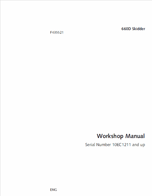 John Deere 660D Skidder Repair Technical Manual (TM1124) Workshop Guide