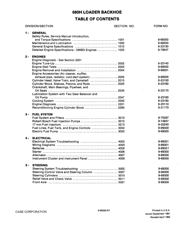 Case 680H Loader Backhoe Service Manual Workshop Guide