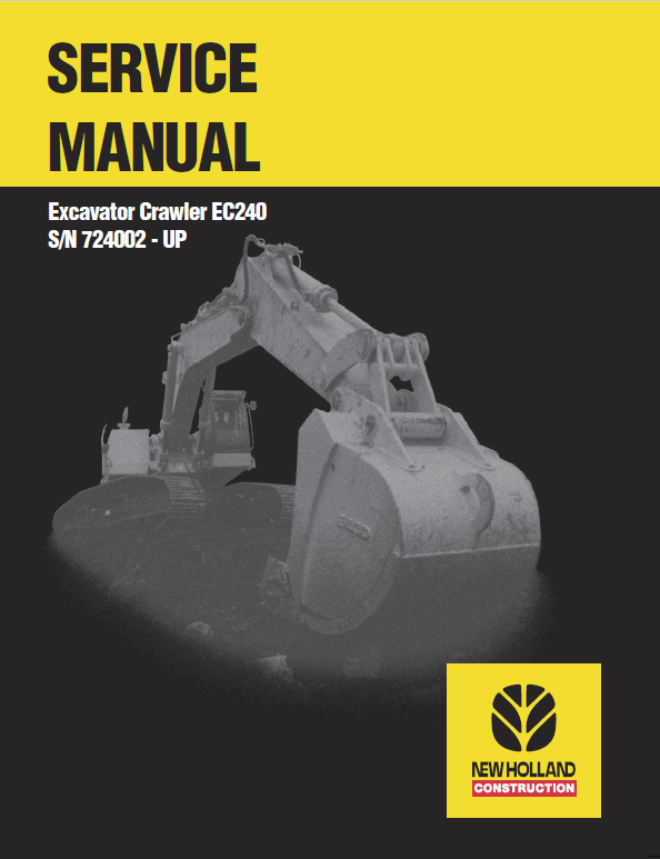 New Holland EC240 Crawler Excavator Service Manual Workshop Guide