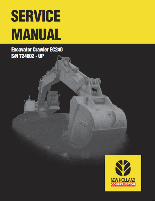 New Holland EC240 Crawler Excavator Service Manual Workshop Guide