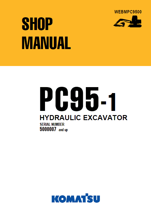 Komatsu PC95-1 Excavator Service Manual Workshop Guide