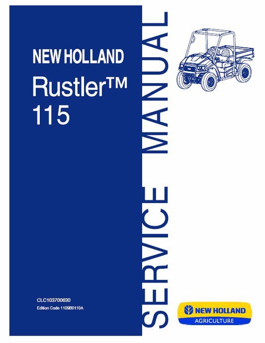 New Holland 115 Rustler Service Manual Workshop Guide