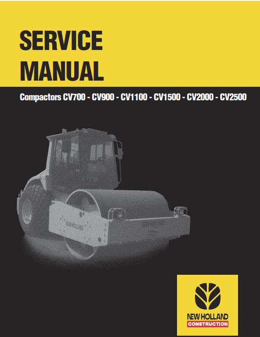 New Holland CV1500, CV2000, CV2500 Compactor Service Manual Workshop Guide
